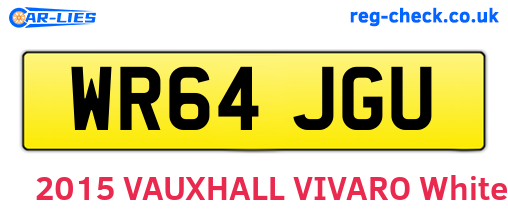 WR64JGU are the vehicle registration plates.