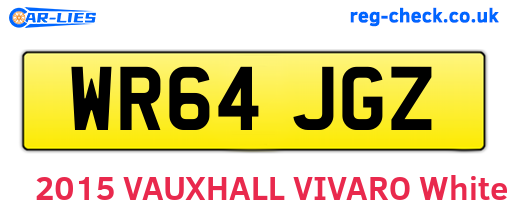 WR64JGZ are the vehicle registration plates.