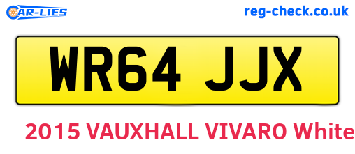 WR64JJX are the vehicle registration plates.