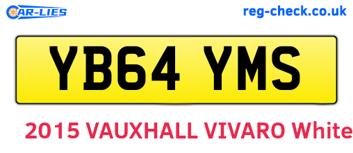 YB64YMS are the vehicle registration plates.