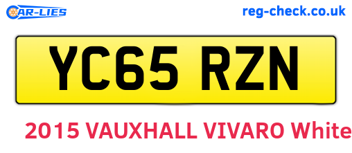 YC65RZN are the vehicle registration plates.