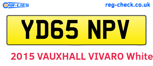 YD65NPV are the vehicle registration plates.