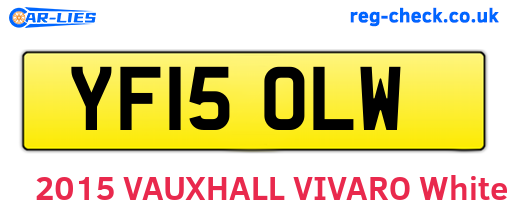 YF15OLW are the vehicle registration plates.