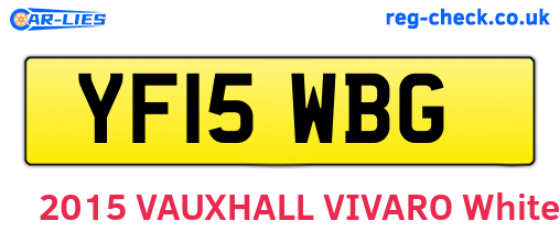 YF15WBG are the vehicle registration plates.