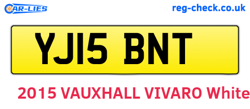 YJ15BNT are the vehicle registration plates.