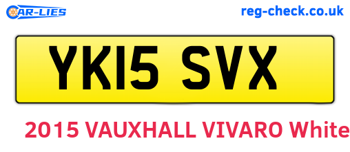 YK15SVX are the vehicle registration plates.