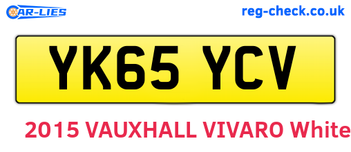 YK65YCV are the vehicle registration plates.