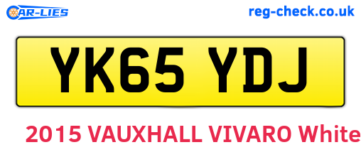YK65YDJ are the vehicle registration plates.