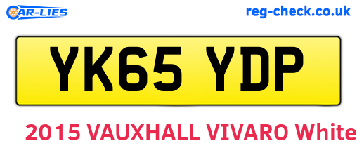 YK65YDP are the vehicle registration plates.