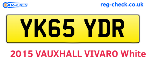 YK65YDR are the vehicle registration plates.