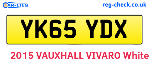 YK65YDX are the vehicle registration plates.