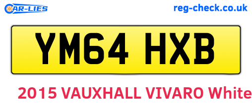 YM64HXB are the vehicle registration plates.