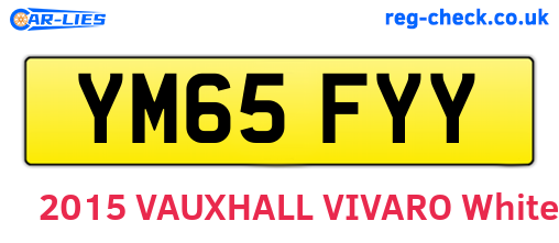 YM65FYY are the vehicle registration plates.
