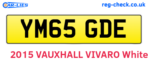 YM65GDE are the vehicle registration plates.