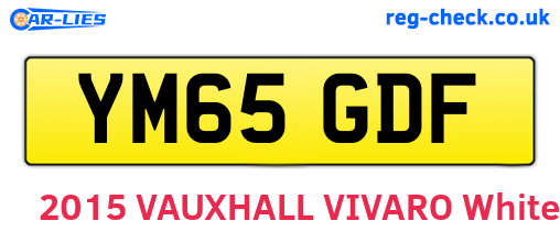YM65GDF are the vehicle registration plates.