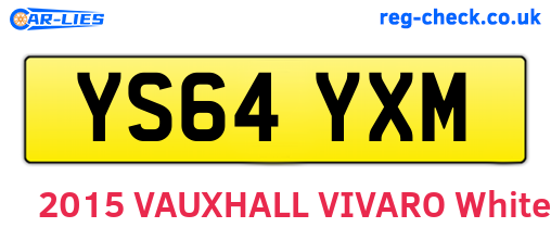 YS64YXM are the vehicle registration plates.