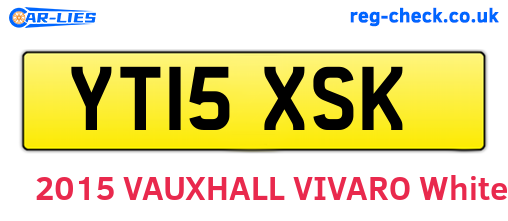 YT15XSK are the vehicle registration plates.