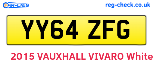 YY64ZFG are the vehicle registration plates.