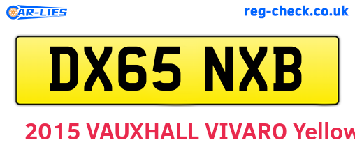 DX65NXB are the vehicle registration plates.