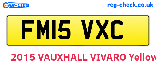 FM15VXC are the vehicle registration plates.