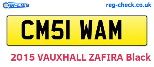 CM51WAM are the vehicle registration plates.