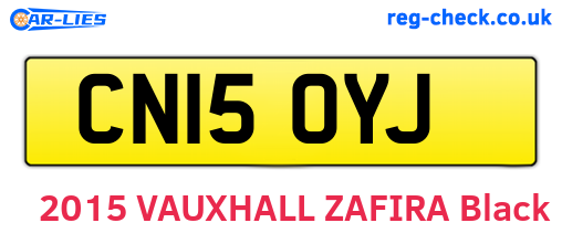 CN15OYJ are the vehicle registration plates.