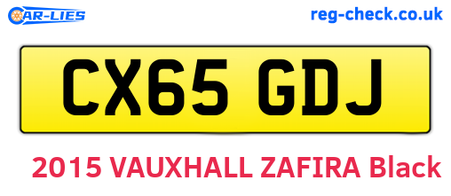 CX65GDJ are the vehicle registration plates.