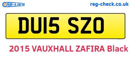 DU15SZO are the vehicle registration plates.