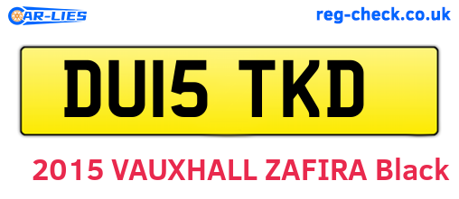 DU15TKD are the vehicle registration plates.