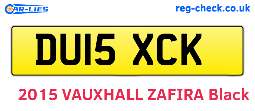 DU15XCK are the vehicle registration plates.