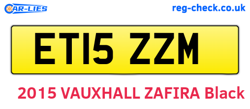 ET15ZZM are the vehicle registration plates.