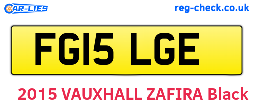 FG15LGE are the vehicle registration plates.