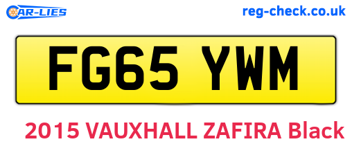 FG65YWM are the vehicle registration plates.