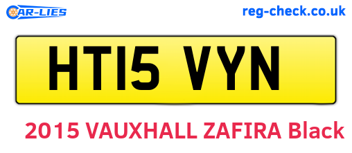 HT15VYN are the vehicle registration plates.