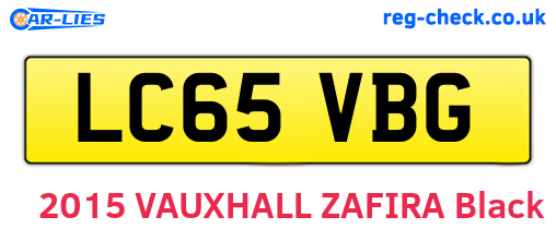 LC65VBG are the vehicle registration plates.