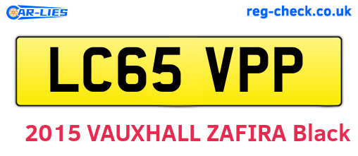 LC65VPP are the vehicle registration plates.
