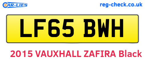 LF65BWH are the vehicle registration plates.