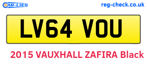 LV64VOU are the vehicle registration plates.