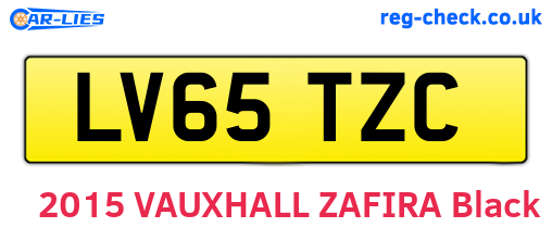 LV65TZC are the vehicle registration plates.