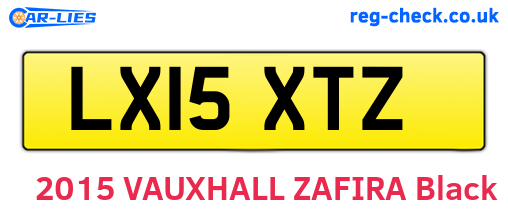 LX15XTZ are the vehicle registration plates.