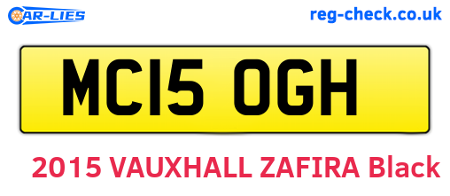 MC15OGH are the vehicle registration plates.