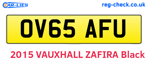 OV65AFU are the vehicle registration plates.