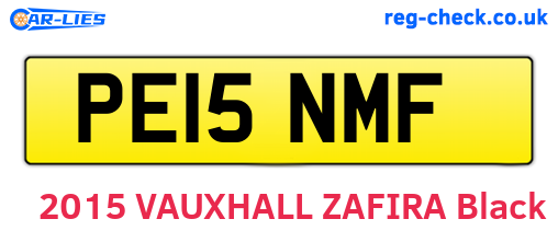 PE15NMF are the vehicle registration plates.