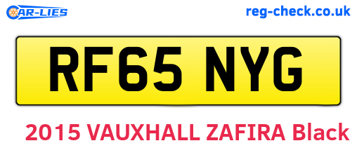 RF65NYG are the vehicle registration plates.