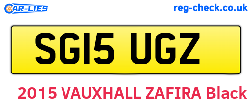 SG15UGZ are the vehicle registration plates.