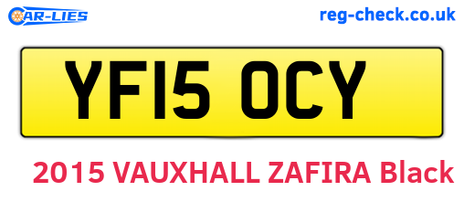 YF15OCY are the vehicle registration plates.
