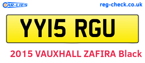 YY15RGU are the vehicle registration plates.