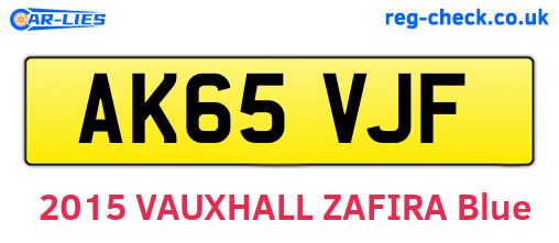 AK65VJF are the vehicle registration plates.