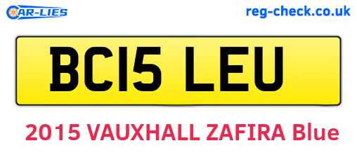 BC15LEU are the vehicle registration plates.