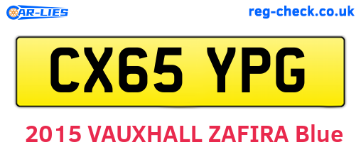 CX65YPG are the vehicle registration plates.